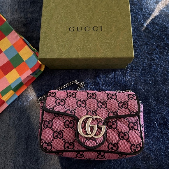 COPY - Brand new Gucci multicolor Super mini bag color pink . π 100% authentic - Picture 6 of 8